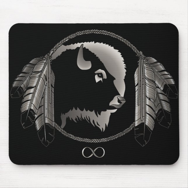 Alfombrilla De Ratón Primera Nación Regalos de Vida Silvestre Mousepad  (Frente)