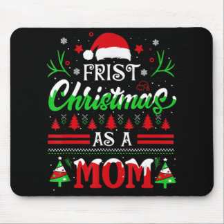 Alfombrilla De Ratón Primera Navidad como mamá Papá Noel