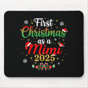 Alfombrilla De Ratón Primera Navidad como Mimi 2025 Nueva Mamá Navidad