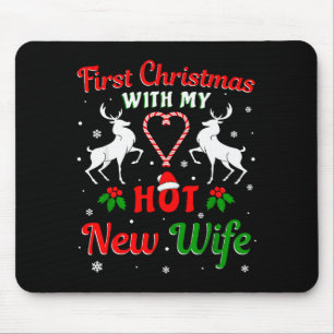 Alfombrilla De Ratón Primera Navidad Con Mi Nueva y Caliente Esposa Nav