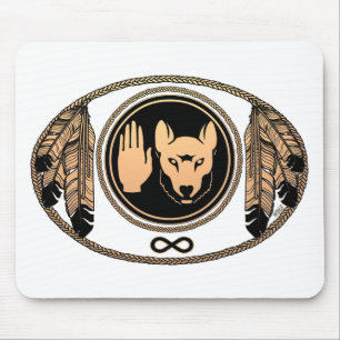 Alfombrilla De Ratón Primeras Naciones Mousepad Wolf Nativos Regalos Me