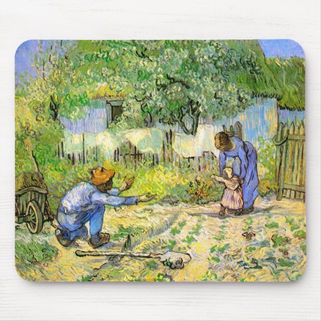 Alfombrilla De Ratón Primeros pasos (después de Millet) Van Gogh Bella  (Frente)
