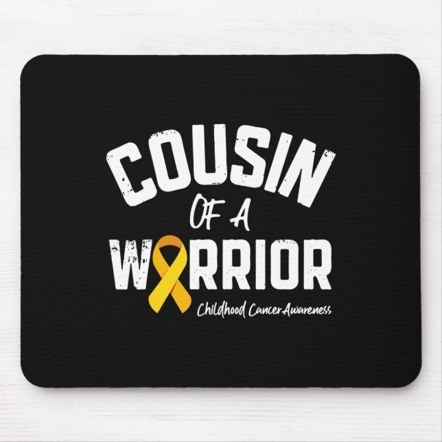 Alfombrilla De Ratón Primo De Un Cáncer Infantil Guerrero (Frente)