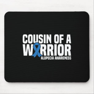 Alfombrilla De Ratón Primo de un Guerrero Cinta Azul Alopecia Concienci