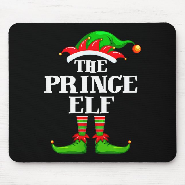 Alfombrilla De Ratón Prince Elf Matching Family Group Christmas Party P (Frente)