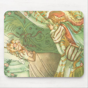 Alfombrilla De Ratón Princesa Bella Durmiente, Cuento de Hadas Vintage
