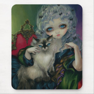 Alfombrilla De Ratón "Princesa con un gato" Mousepad de Ragdoll