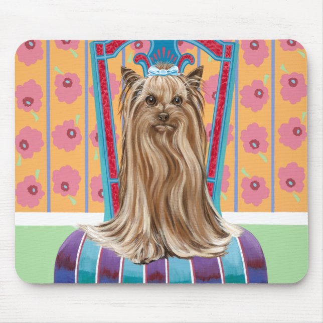 Alfombrilla De Ratón Princesa Corona Yorkie (Frente)