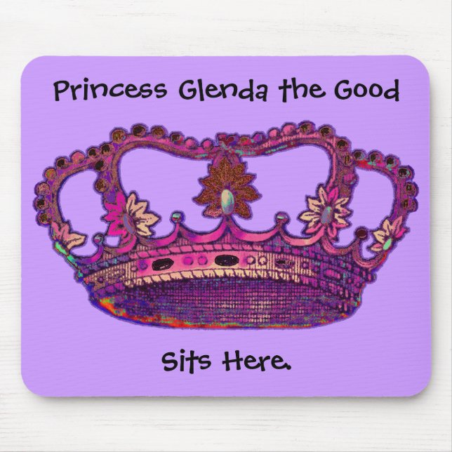 Alfombrilla De Ratón Princesa Crown Customized Name Mousepad (Frente)