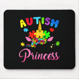 Alfombrilla De Ratón Princesa de Autismo Unicornio Chica de sensibiliza