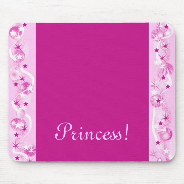 Alfombrilla De Ratón ¡Princesa! Fantasía rosada de Mousepad (Frente)