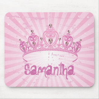 Alfombrilla De Ratón Princesa rosada Crown Tiara Personalized Mousepad