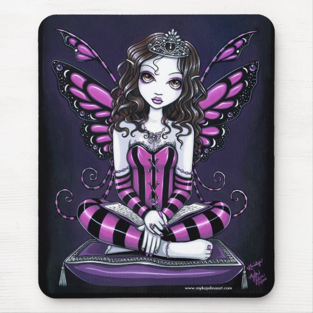 Alfombrilla De Ratón Princesa rosada Fairy Art Mousepad de "Khristyn" (Frente)