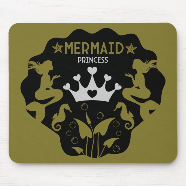Alfombrilla De Ratón Princesa Sirena Niña (Frente)