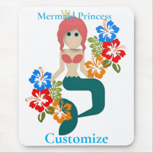 Alfombrilla De Ratón Princesa Sirena Pelirroja Thunder_Cove