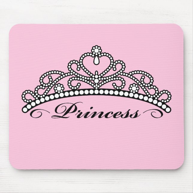 Alfombrilla De Ratón Princesa Tiara Mouseapad (fondo rosado) (Frente)