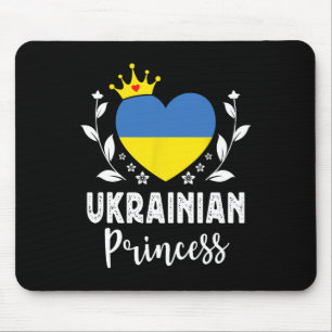 Alfombrilla De Ratón Princesa ucraniana Bandera de Ucrania Orgullosa Gi