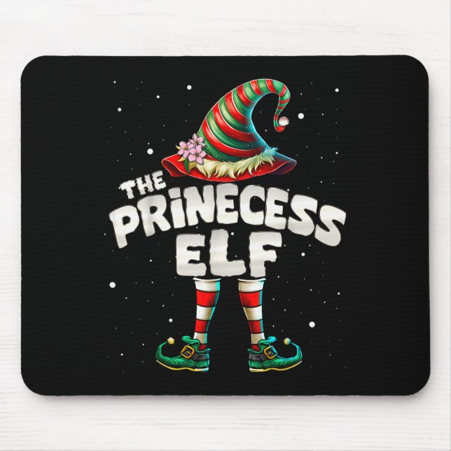 Alfombrilla De Ratón Princess Elf Family Matching Group Christmas Girls (Frente)