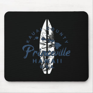 Alfombrilla De Ratón Princeville Kauai Surf Hawaiano Vintage Hawaii
