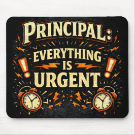 Alfombrilla De Ratón Principal: Everything Is Urgent | Funny Admin Gift