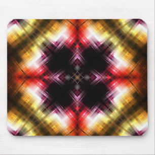 Alfombrilla De Ratón Prisma Ígneo Abstracto con Resplandor Rojo y Dorad