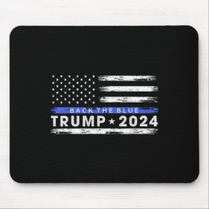 Alfombrilla De Ratón Pro Trump 2024 En La Línea Azul Delgada
