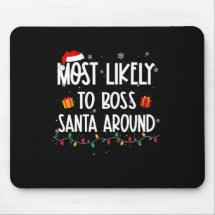 Alfombrilla De Ratón Probablemente Al Jefe Santa Alrededor De Navidades