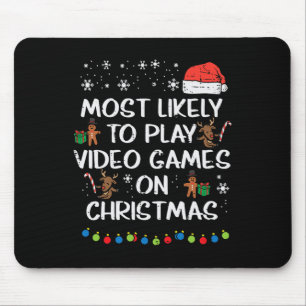 Alfombrilla De Ratón Probablemente Jueguen a Videojuegos Navidades Navi