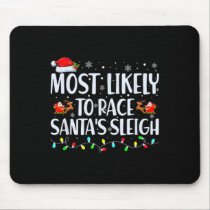 Alfombrilla De Ratón Probablemente para Race Santa Navidades de la fami