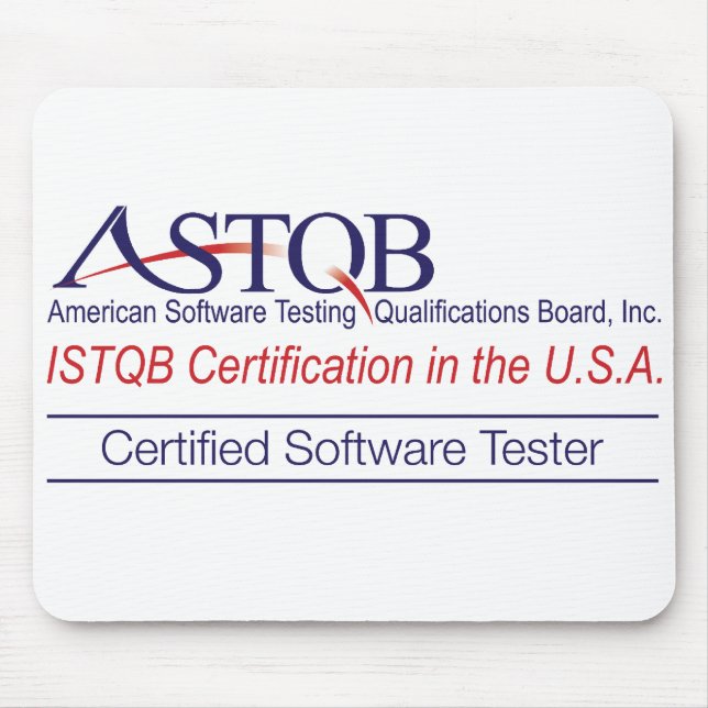 Alfombrilla De Ratón Probador certificado ASTQB Mousepad del software (Frente)