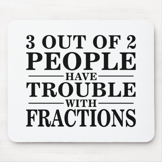 Alfombrilla De Ratón Problema con las fracciones (Frente)