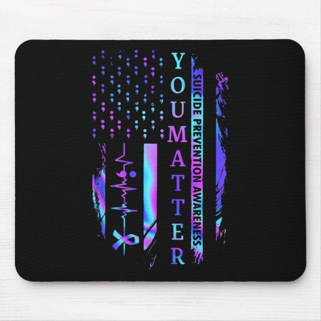 Alfombrilla De Ratón Problema Concienciación sobre la prevención del su (Frente)