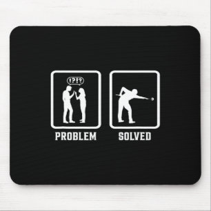 Alfombrilla De Ratón Problema Resuelto Billiards Player Snooker Cue 8