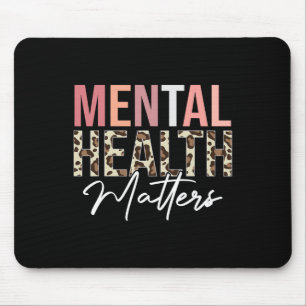 Alfombrilla De Ratón Problemas de salud Leopard Human Mental Health Awa