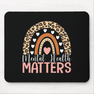 Alfombrilla De Ratón Problemas de salud Leopard Imprimir Boho Arcoiris