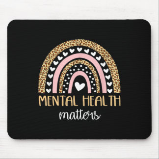 Alfombrilla De Ratón Problemas de Salud Mental Conciencia Arcoíris Boho
