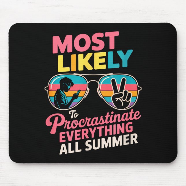 Alfombrilla De Ratón Procrastinator Gift Funny Summer Quote Lazy Lifest (Frente)