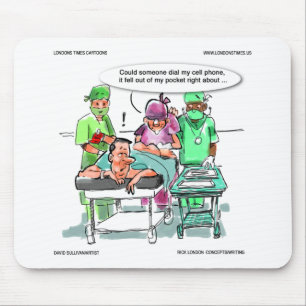 Alfombrilla De Ratón Proctólogo pierde curiosidad por el teléfono celul