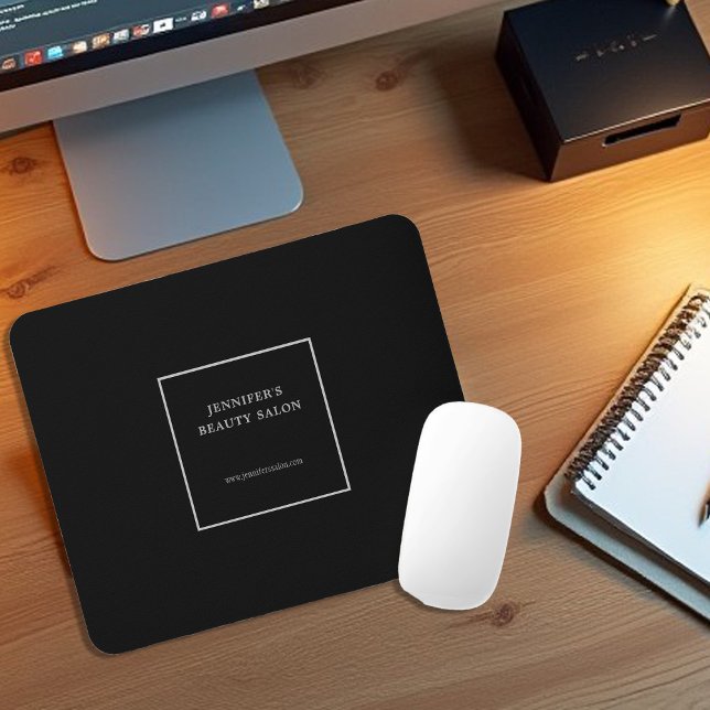 Alfombrilla De Ratón Profesional promocional del gris negro moderno (Modern minimalist black gray promotional professional mouse pad.)