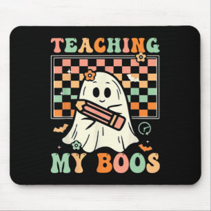 Alfombrilla De Ratón Profesor Cute Ghost Groovy Teacher Halloween Teach