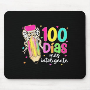 Alfombrilla De Ratón Profesor de español 100 días más inteligente Día 1