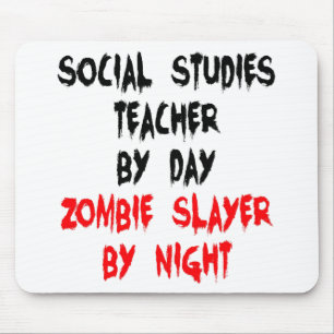 Alfombrilla De Ratón Profesor de Estudios Sociales Zombie Slayer