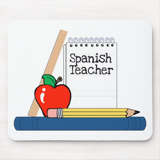 Alfombrilla De Ratón Profesor español (cuaderno) (Frente)