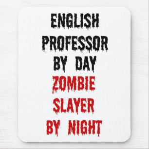 Alfombrilla De Ratón Profesor inglés Zombie Slayer