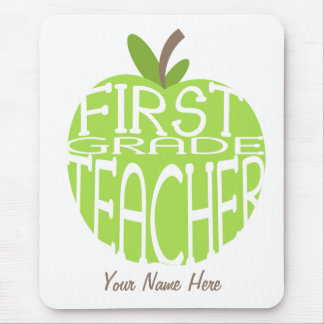 Alfombrilla De Ratón Profesor Mousepad - Apple verde del primer grado