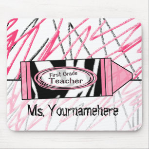 Alfombrilla De Ratón Profesor Mousepad - creyón del primer grado del