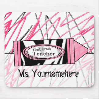 Alfombrilla De Ratón Profesor Mousepad - creyón del primer grado del