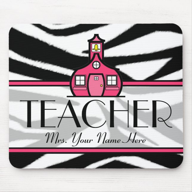 Alfombrilla De Ratón Profesor Mousepad - estampado de zebra (Frente)
