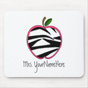 Alfombrilla De Ratón Profesor Mousepad - estampado de zebra Apple