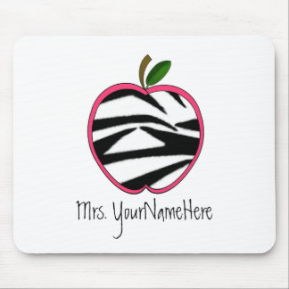 Alfombrilla De Ratón Profesor Mousepad - estampado de zebra Apple
